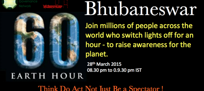 Will you join others in Bhubaneswar to celebrate Earth hour today?
