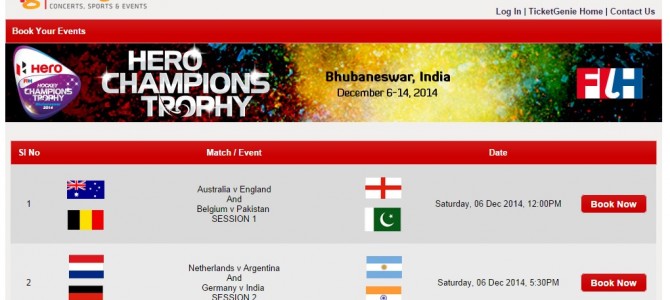 Online Ticket Sales for Champions Trophy Hockey in Bhubaneswar Begins