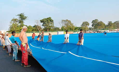 Bhubaneswar Getting ready for Champions Trophy hockey with 2nd Turf almost complete