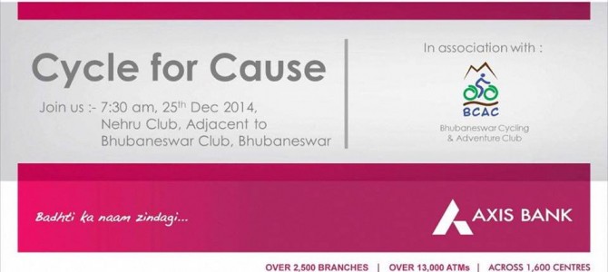 Cycling for a cause in Bhubaneswar  – Stop chile Abuse  – 25th dec
