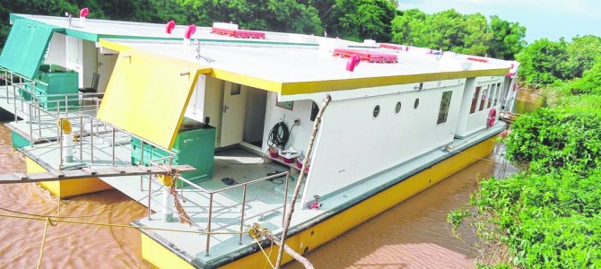 Luxury Boats for tourists in Bhitarkanika Crocodile Sanctuary almost ready to go