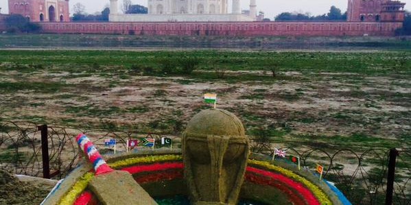 Sandart to Showcase Cricket World Cup at Taj mahal by Sudarshan of Odisha