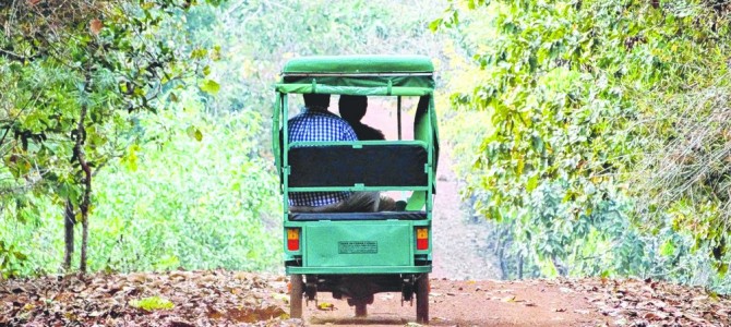 Battery Operated Vehicle for Tour and Rock climbing starts in Chandaka Sanctuary