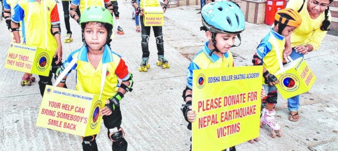 Inspiring: Bhubaneswar kids Roller skate to generate 50k for Nepal Earthquake