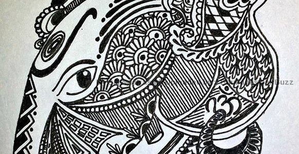 Awesome Doodle Art on occasion of Ganesh Puja by Salvwi Prasad