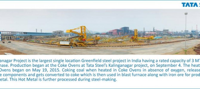 Largest Single Location Greenfield Steel Project all set to go live in Odisha by Tata Steel