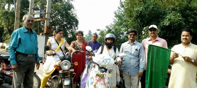 Respect for Rishika Sahoo of Odisha on a scooty ride all over India for female feticide