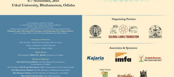 International Seminar on Kalinga Lanka relationship starts today in Utkal University