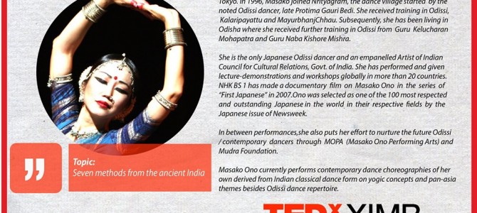TEDx XIMB: Your chance to hear from Japanese Odissi Dancer who made Odisha her home