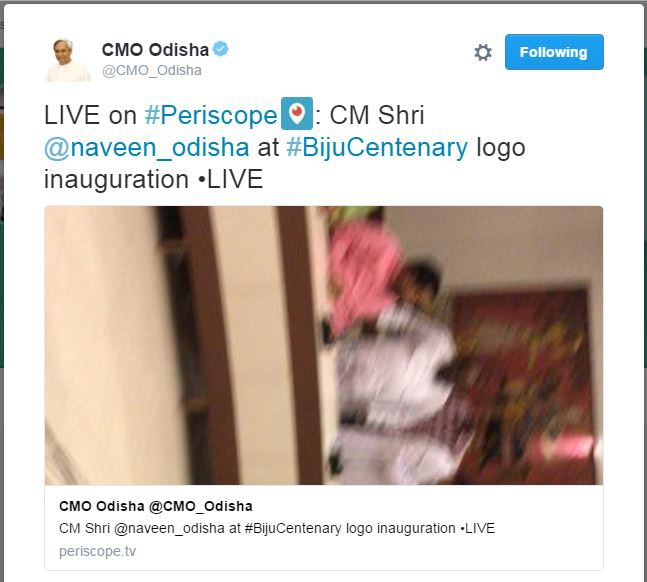 cmo odisha periscope