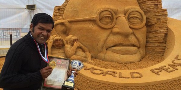 Sudarsan Pattnaik wins Gold in Sandart Championship Moscow