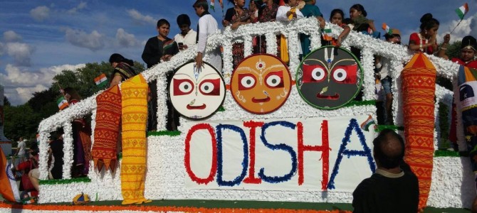 Chicago Odisha Society takes out a float for Independence Day Celebration in Naperville