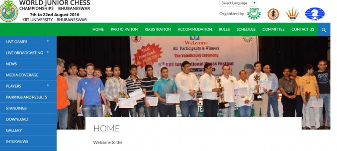 World Junior Chess Championship starts in Bhubaneswar from August 7-22