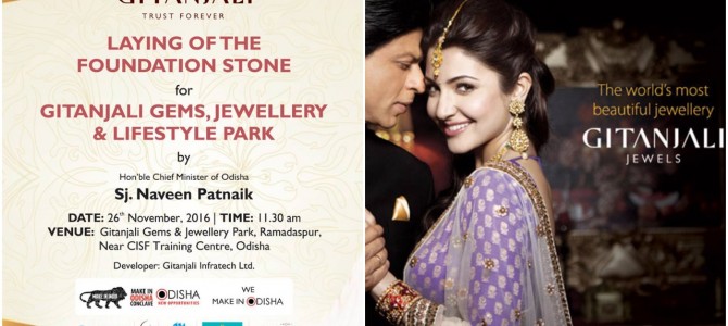 Foundation Stone of Gitanjali Jems Jewellery and Life Style Park all set for today