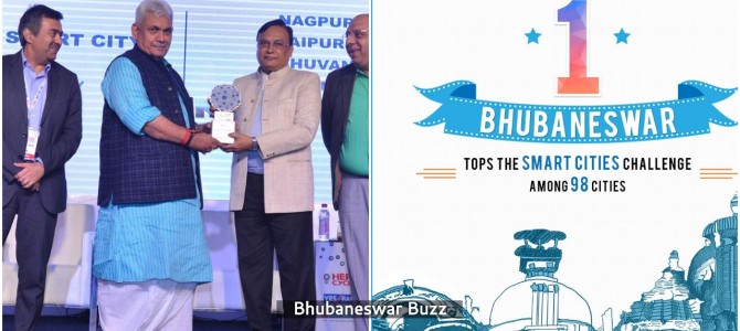 One more award for Bhubaneswar : bags Best Business World Smart City award in New Delhi