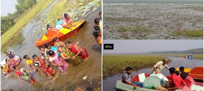 Women of Odisha show the way of enterprise, lead the way by cleaning Ansupa Lake – Goonj