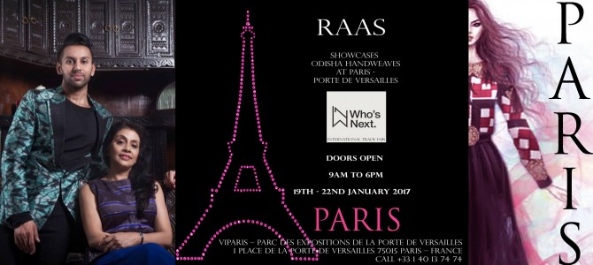 Nice to see Odisha Fashion Label RAAS present in Paris for International Trade Fair at Porte De Versailles