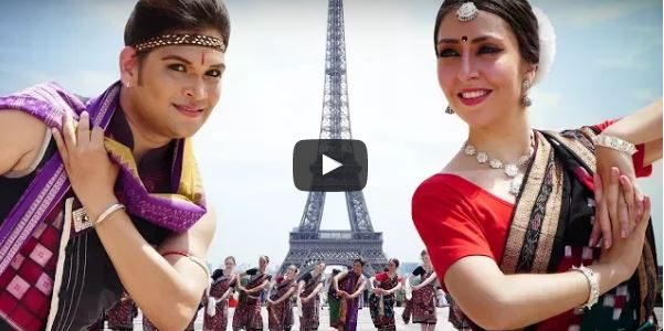 From Eiffel Tower Paris in France, here comes the full video of Sambalpuri Dance with Saswat, Mahina and team