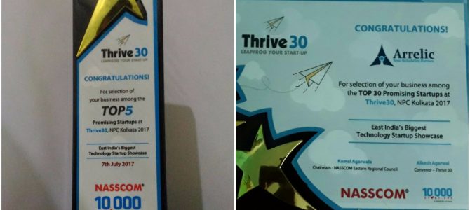 Bhubaneswar based Deep Tech startup Arrelic grabs the first position at Nasscom Product Conclave “Thrive 30”