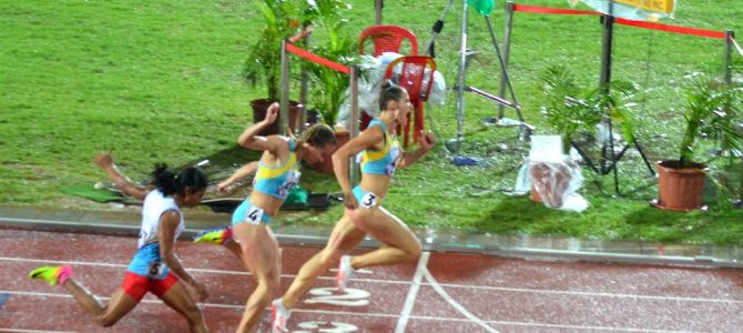 Fastest in India Dutee Chand of Odisha wins Bronze in 100m women in front of Home crowd