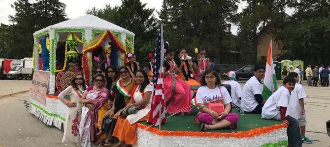 Odisha society of Americas joins India Day Parade in Naperville near Chicago with a float describing culture