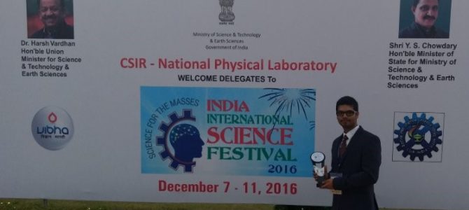 VSSUT team bags Best Innovation and Best Presenter Award at India International Science Festival