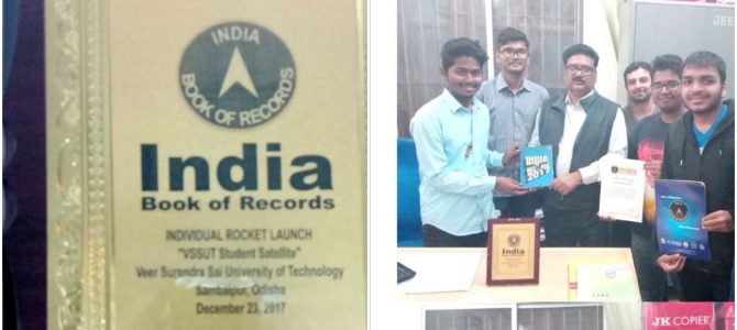 VSSUT Student satellite has set Asia’s First Student rocketry record in prestigious India Book of Records VSSUT Student satellite has set Asia’s First Student rocketry record in prestigious India Book of Records