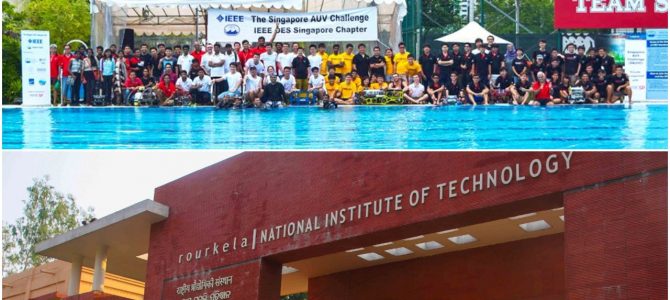 Competing against 46 countries, NIT Rourkela Odisha Team wins second place in Singapore Autonomous Under Water Vehicle Challenge