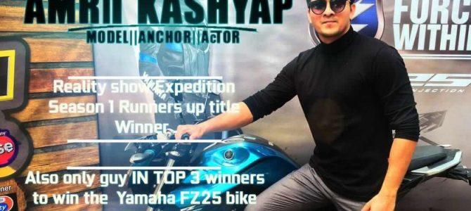 Amrit Kashyap from Rourkela wins RUNNERS up title as a reality show contestant for Yamaha fz25 presents EXPEDITION Season 1 on Zee Zing